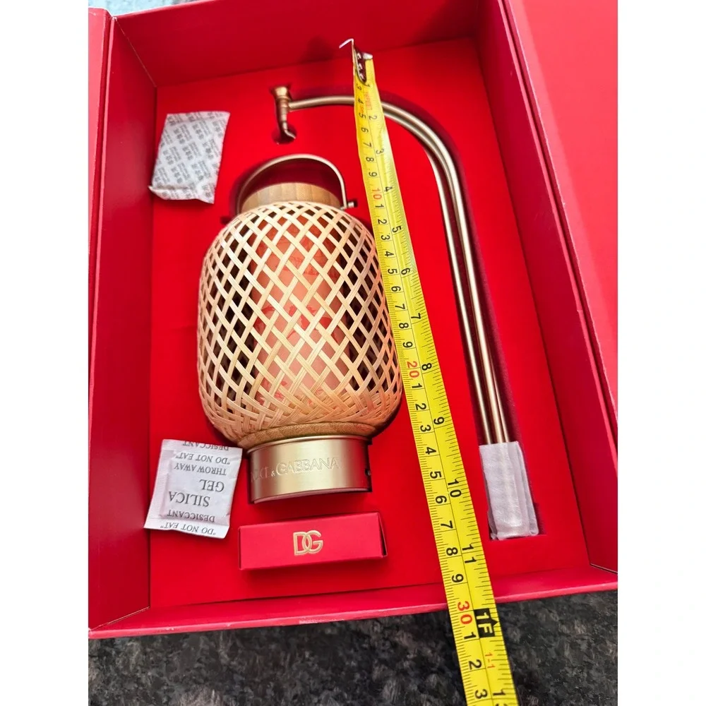 Dolce &‎ Gabbana Artisanal Bamboo Lantern Gold Base Touch Light Gift Set Boxed